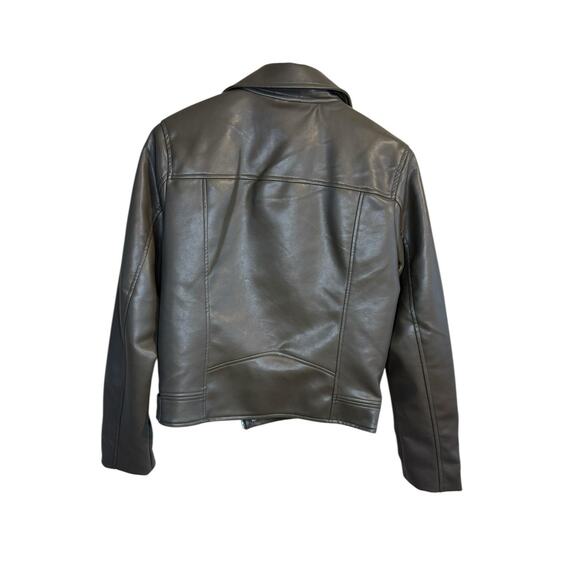BLANKNYC Women’s Sz M Faux Leather Moto Jacket in Secret Meadow Green - Picture 10 of 11